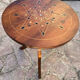 Old inlaid pedestal table