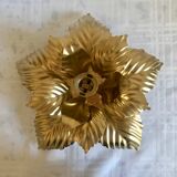 Golden flower wall lamp