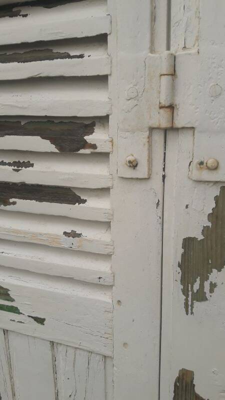 Shutters 4 leaves H148xL245cm antique oak pair 1