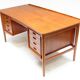 Sculpted 1960s Danish Desk in Teak by Svend Aage Madsen