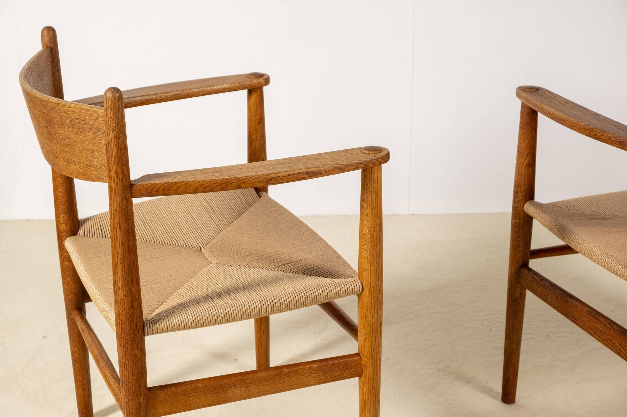 2x Hans J. Wegner CH37 in oiled oak, 1970s Denmark