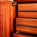 Credenza In Palissandro Monumentale Zebrawood Lacquered Mid-Century De