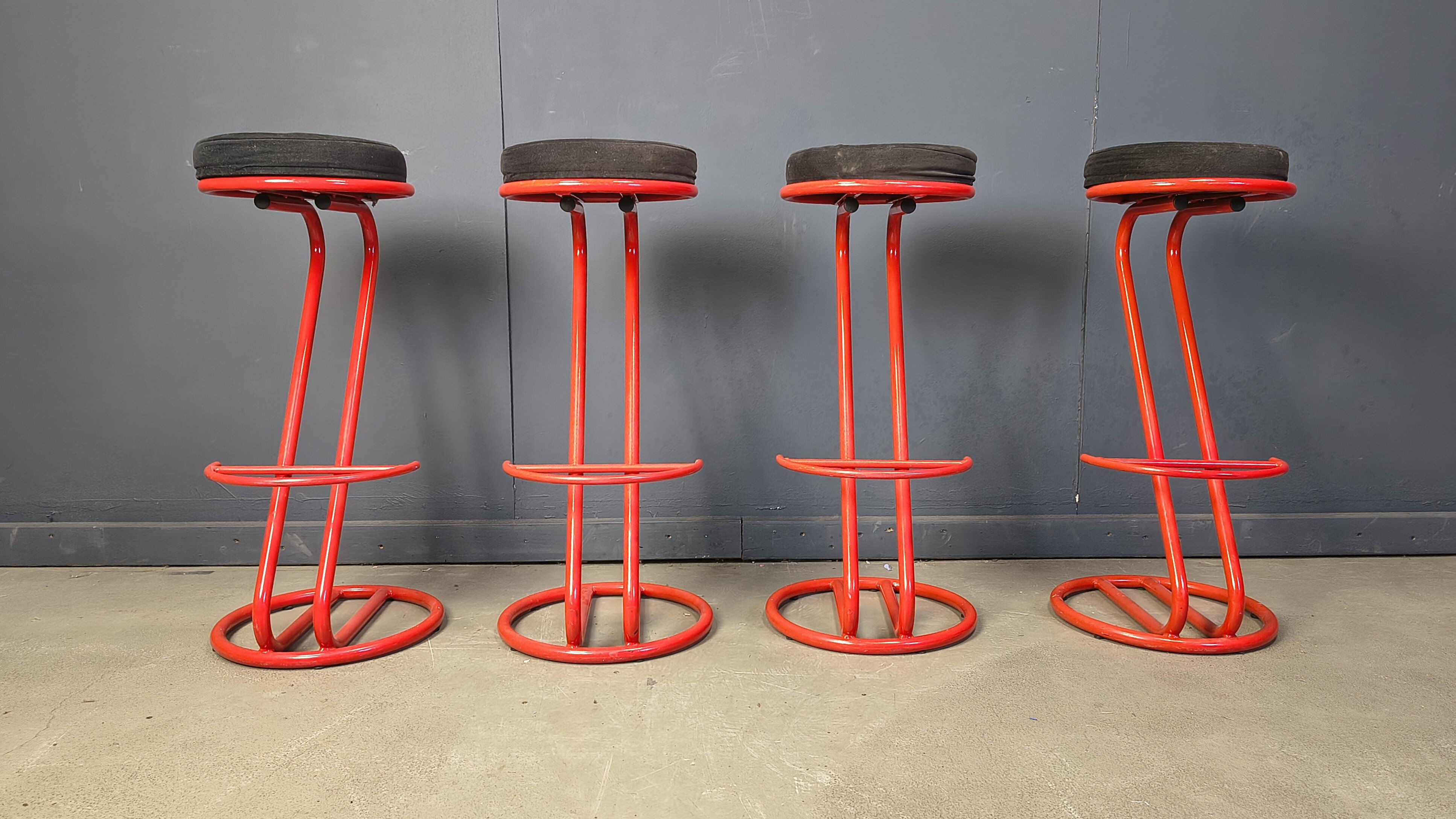 Tabourets de bar style Memphis, années 1980 - ensemble de 4