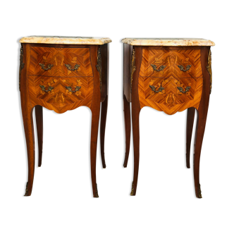 Pair of Louis XV style bedside tables