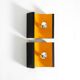 Pair of 60s Space Age metal wall lamps by Klaus Hempel for Kaiser Leuchten