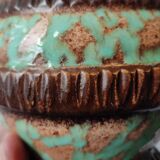 Mint green enamel pot/vase