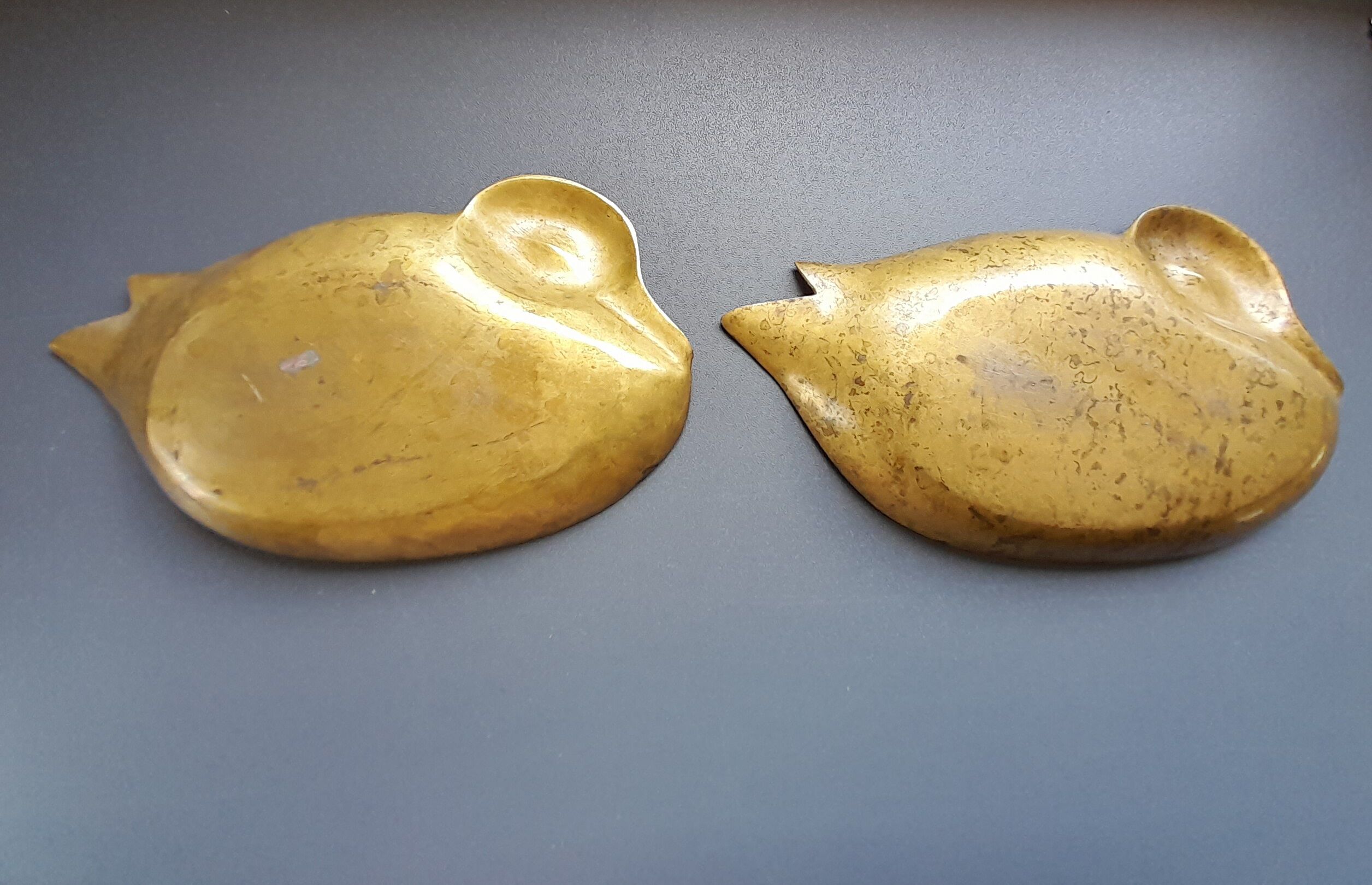 Empty of brass duck pockets