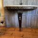 Half-moon console side table faux marble