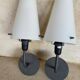 2 Wall Sconces with White Opal Glass Shades