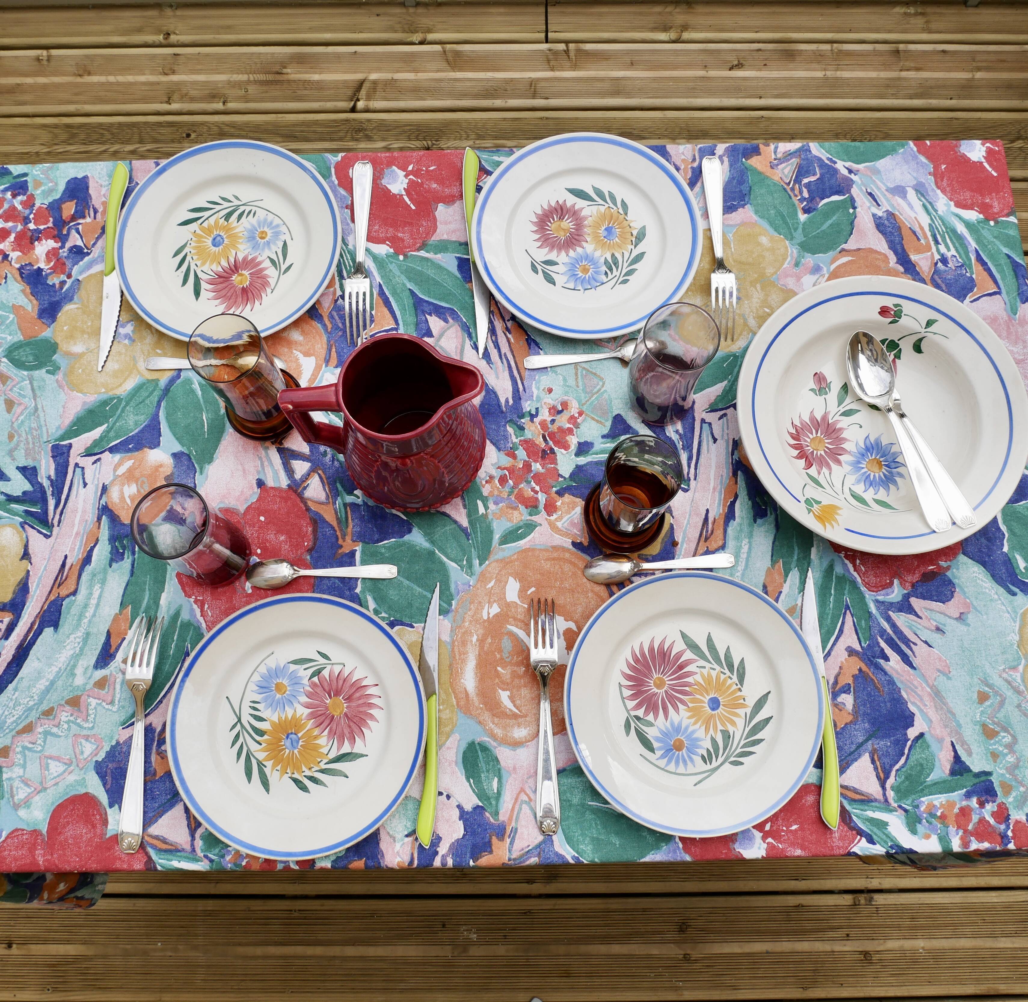 Lot flat plates model "Rustic" Sarreguemines