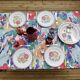 Lot flat plates model "Rustic" Sarreguemines
