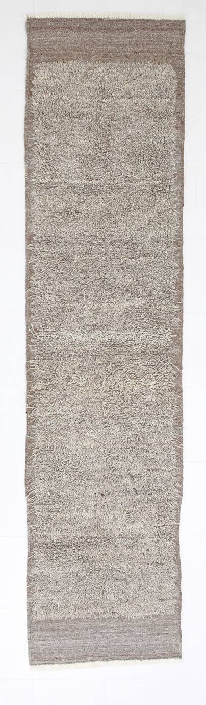3x12 Pastel Brown Oushak Runner Rug, 84x350Cm
