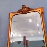 Large mirror XIX th in wood and gilded stucco Louis XVI style