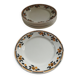 8 assiettes Badonviller "Moderne"