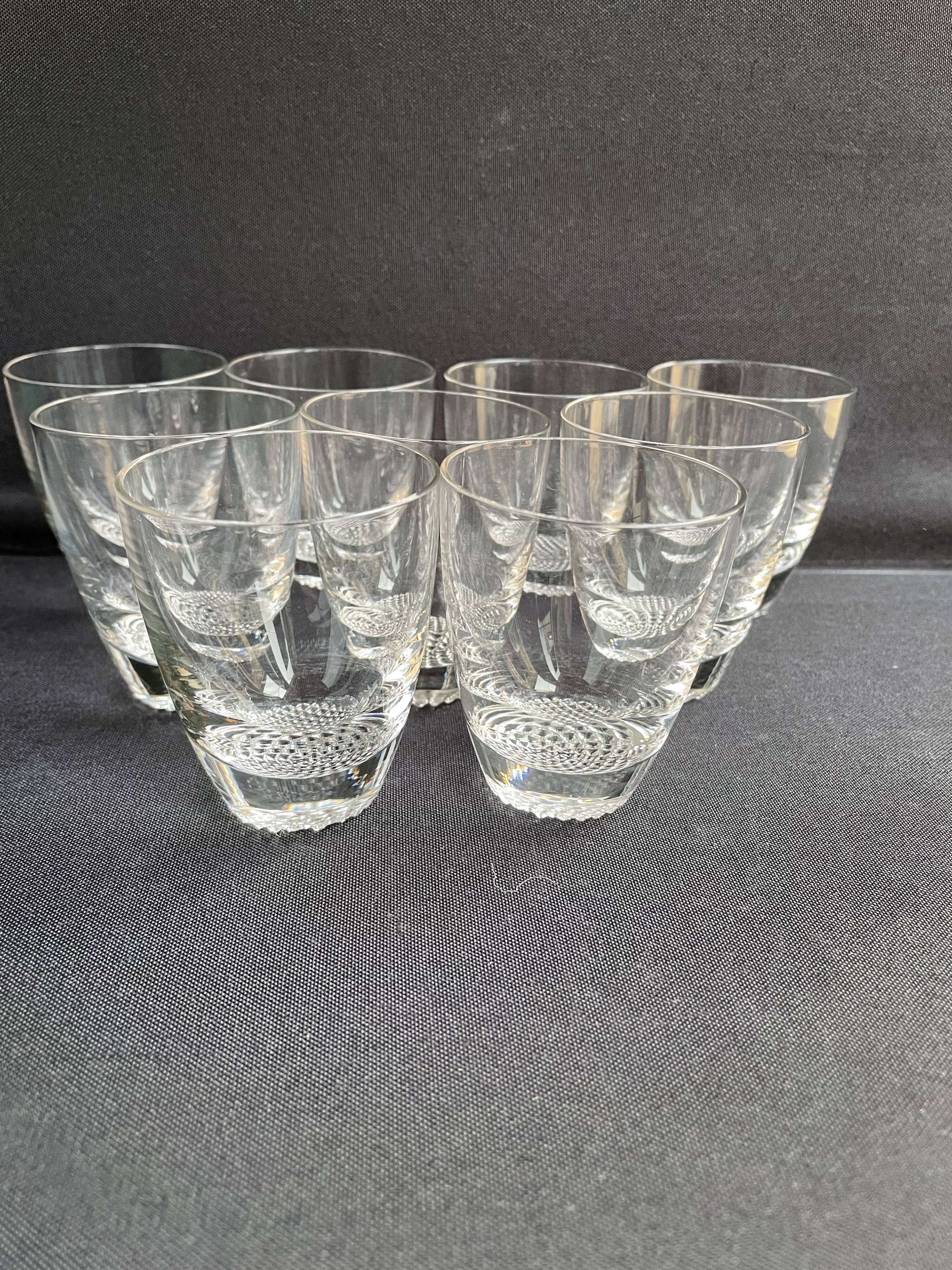 Large glasses (9) - Mid-century modern - Crystal