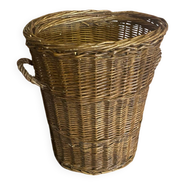 Panier ancien en osier tressé avec anses — Beyit