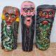 Set of three Mexican folk dance masks, 75 cm