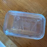 Glass butter dish