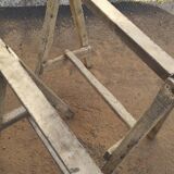 Pair of old wooden trestles