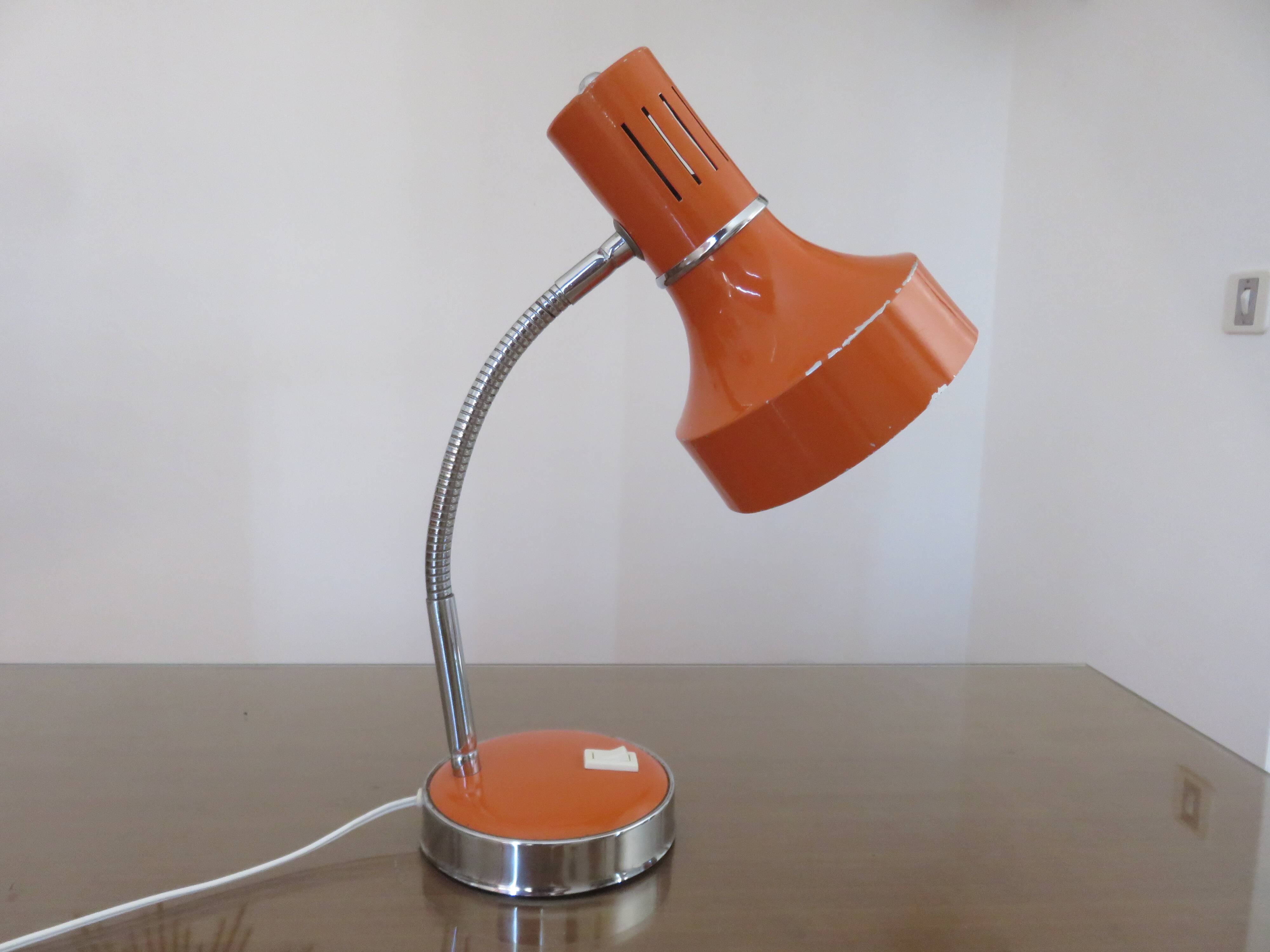 Lampe Italienne orange années 70