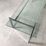 Danish chrome and glass coffee table 1960
