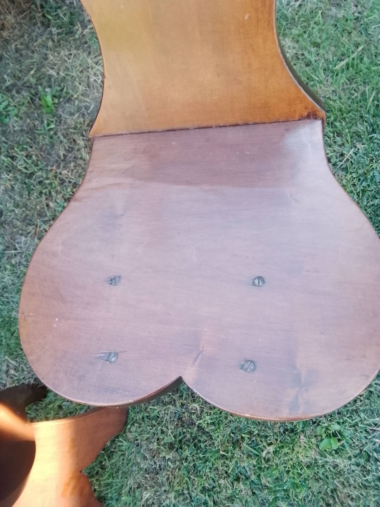 Pair of vintage 50's brutalist chairs with stamps.