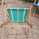 3 antique folding garden armchairs