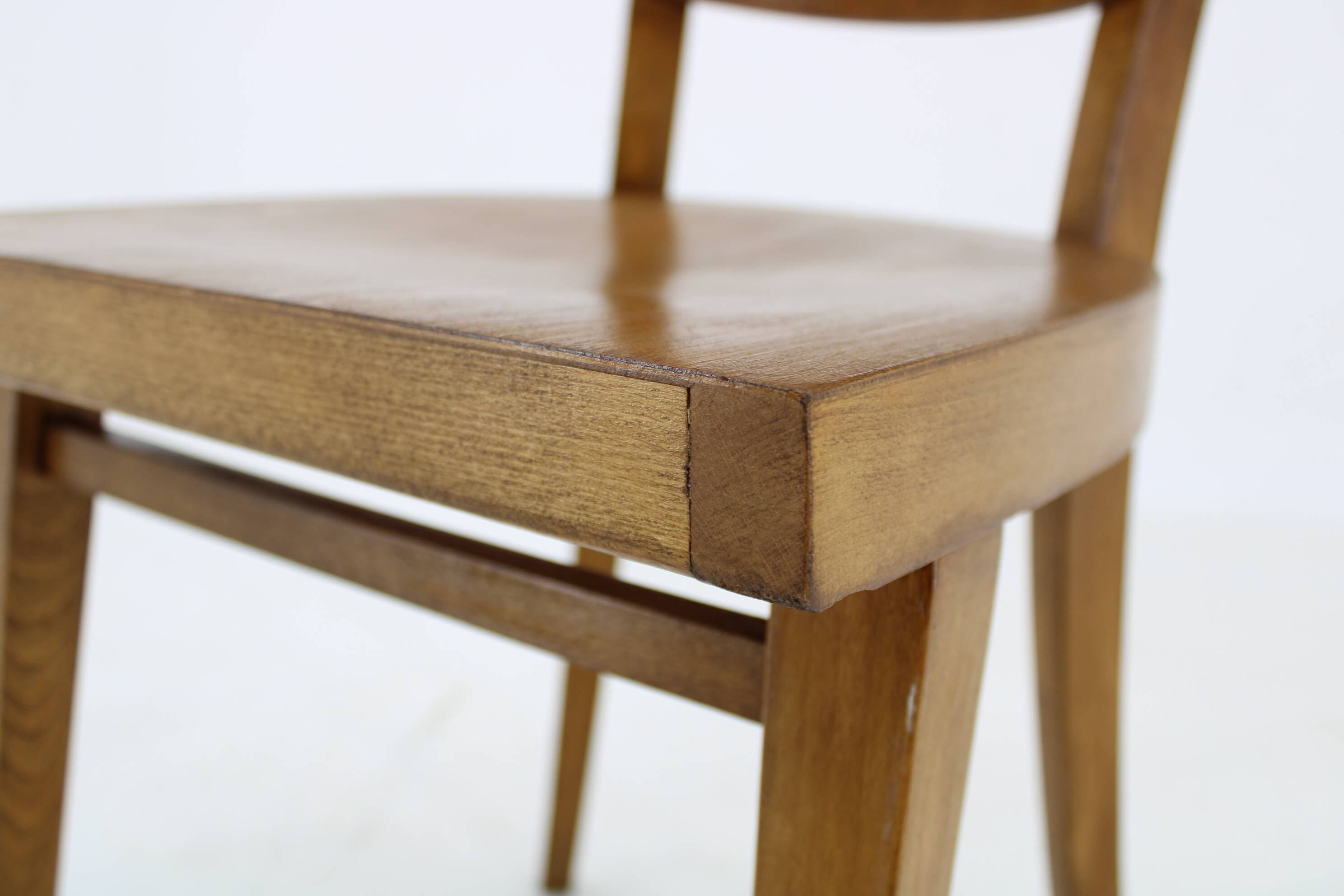 1960s Desk or Side Beech Chair by Ton, Czechoslovakia
