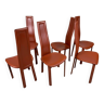 Set Of 6 High Back Dining Room Chairs By Arper