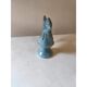 Flower holder in earthenware "rooster" blue shades