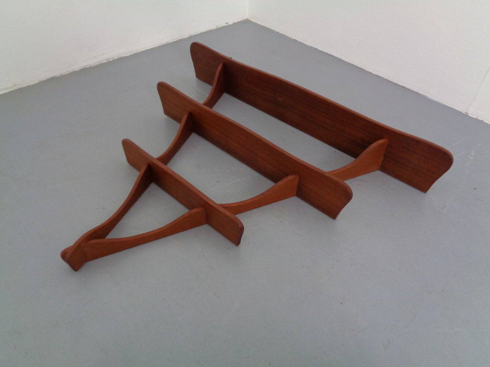 Mid-Century Triangular Teak Wall Shelf, Germany, 1960s