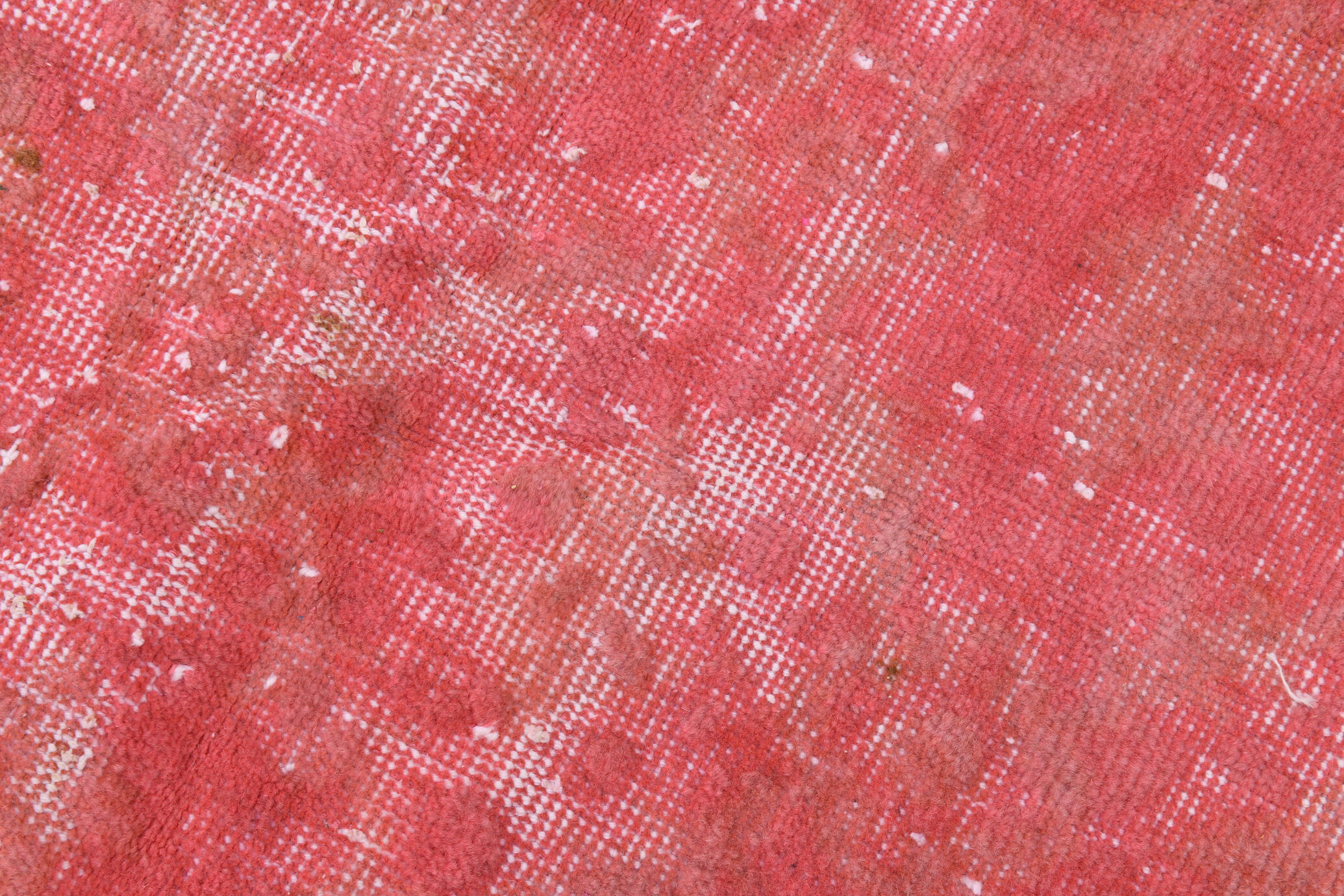 Distressed red turkish vintage rug 303x209 cm