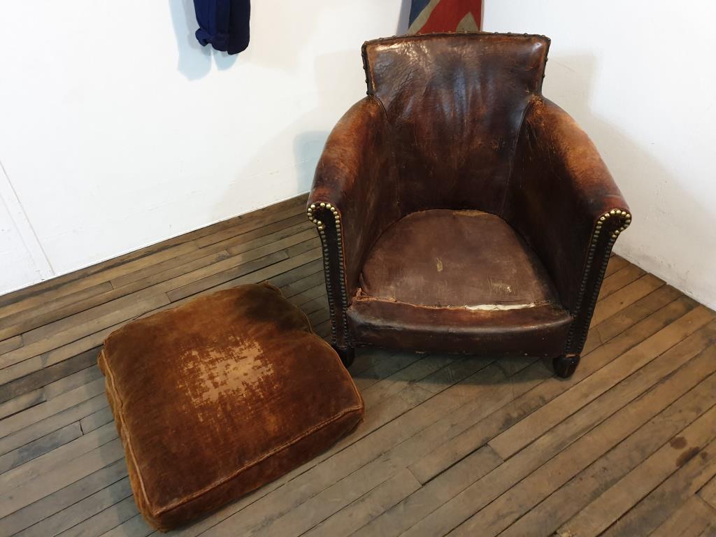 Fauteuil club cuir