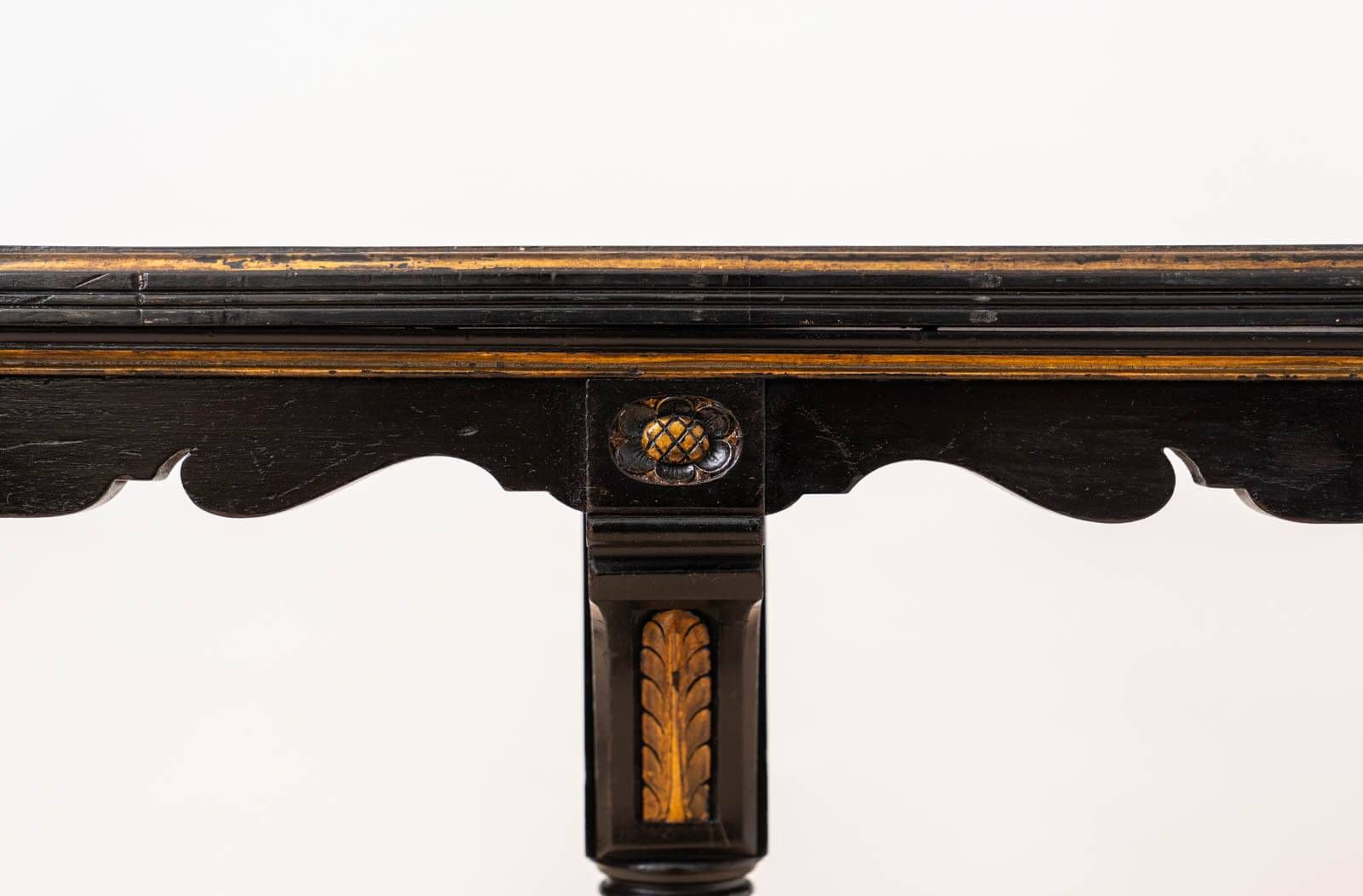 Victorian Ebonized Octagonal Center Table by C. Hindley & Sons, 19th Cent.