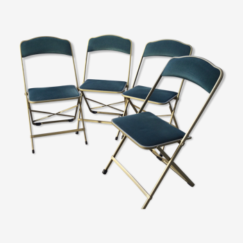 Set of 4 folding chairs DMA industry TBE and numbered