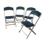 Set of 4 folding chairs DMA industry TBE and numbered