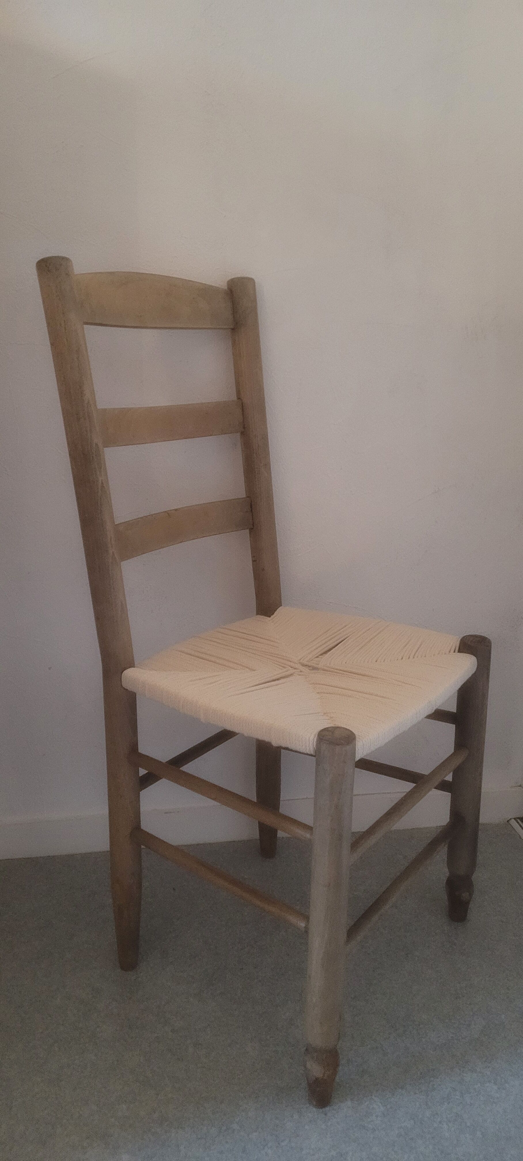 Country chair sitting in rope