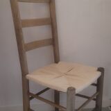 Chaise campagnarde assise en corde