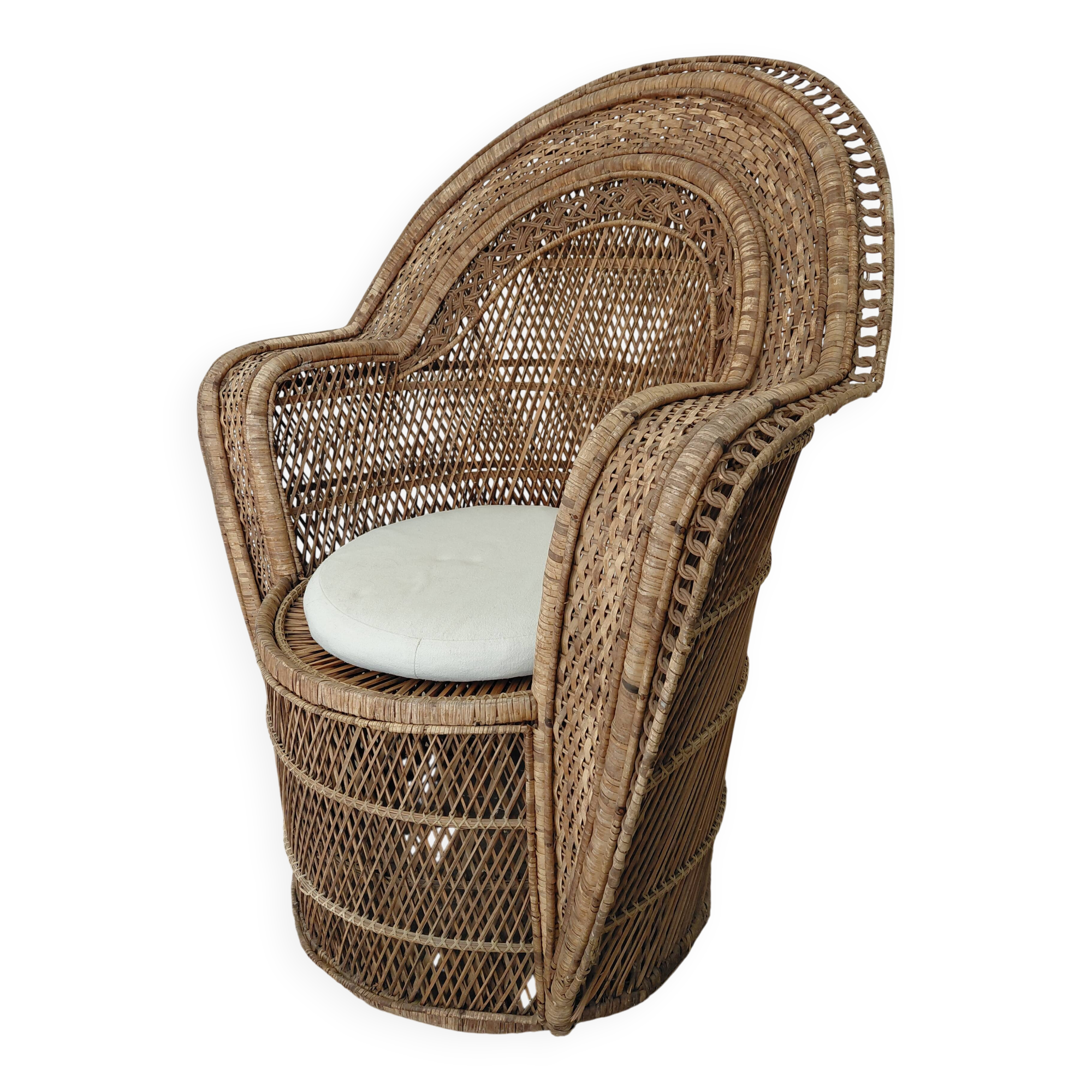 Fauteuil en osier