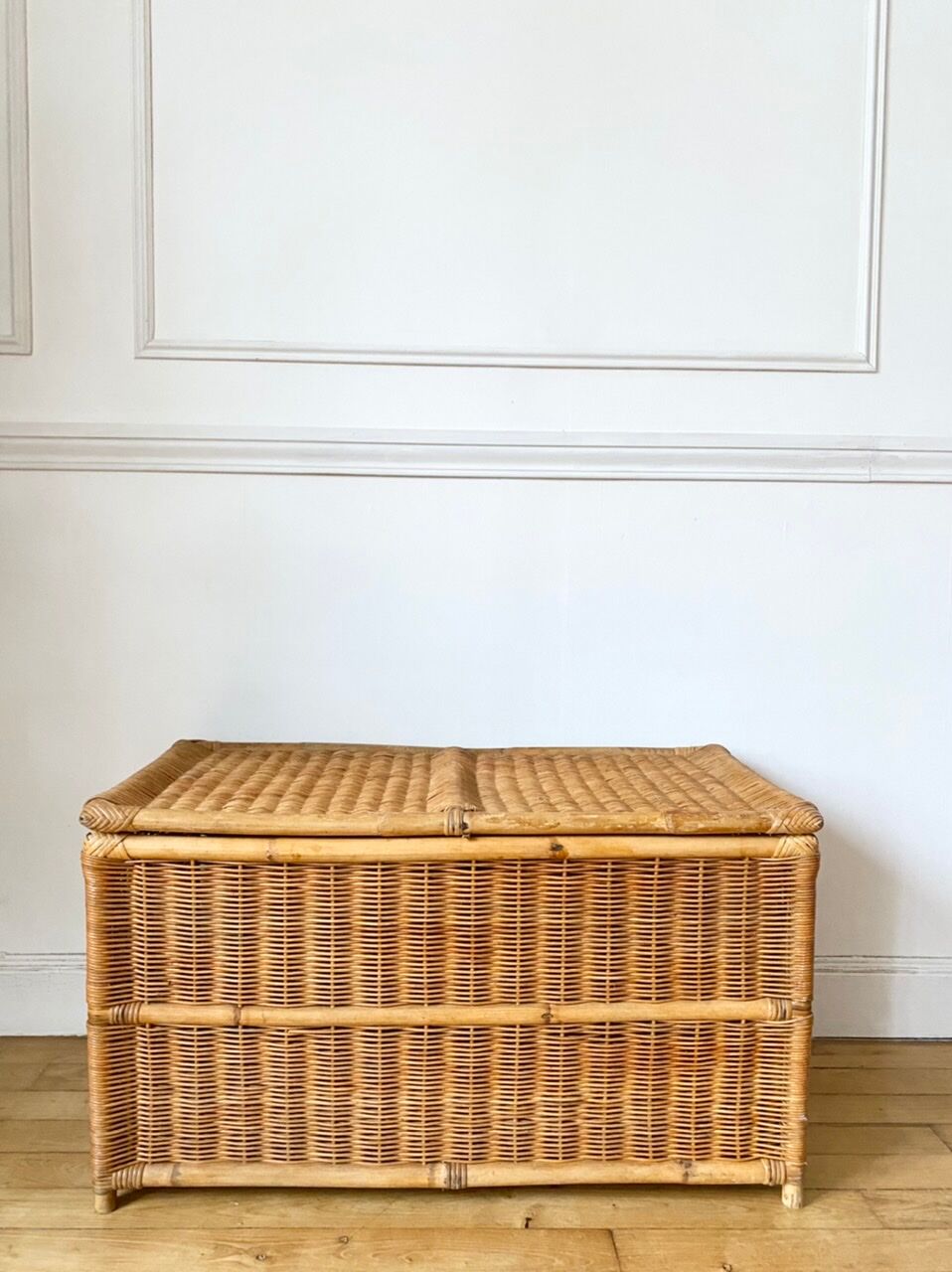 Antique wicker chest