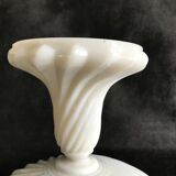 Standing cup - Art nouveau - white opaline