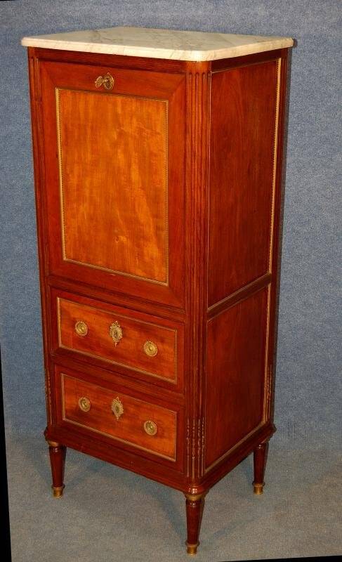 18th century small secretary of lady louis xvi in mahogany