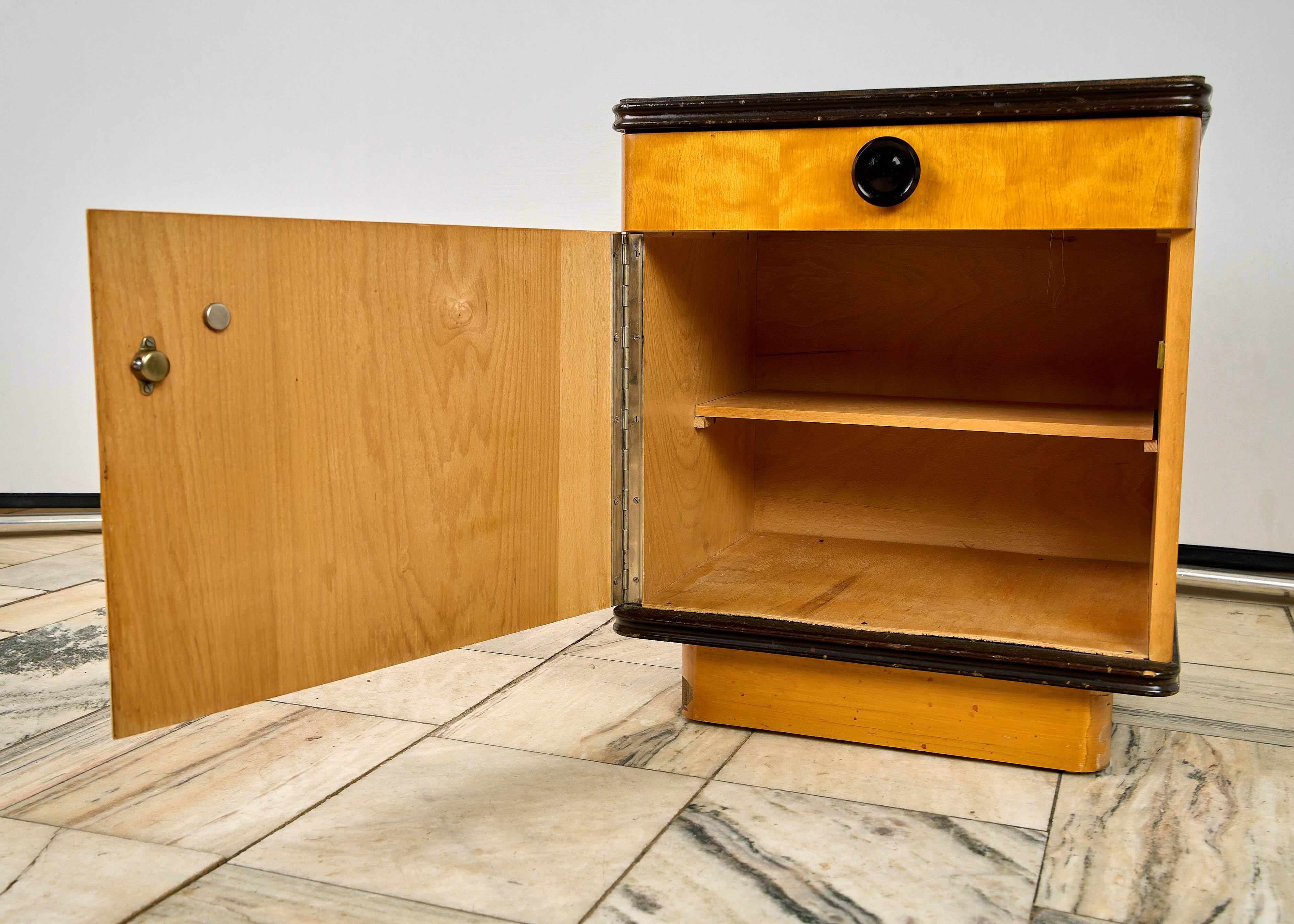 Mid-Century Nightstand by Jindrich Halabala for UP-Zavody