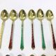 Denmark - Enamelled Moka Vermeil Spoons