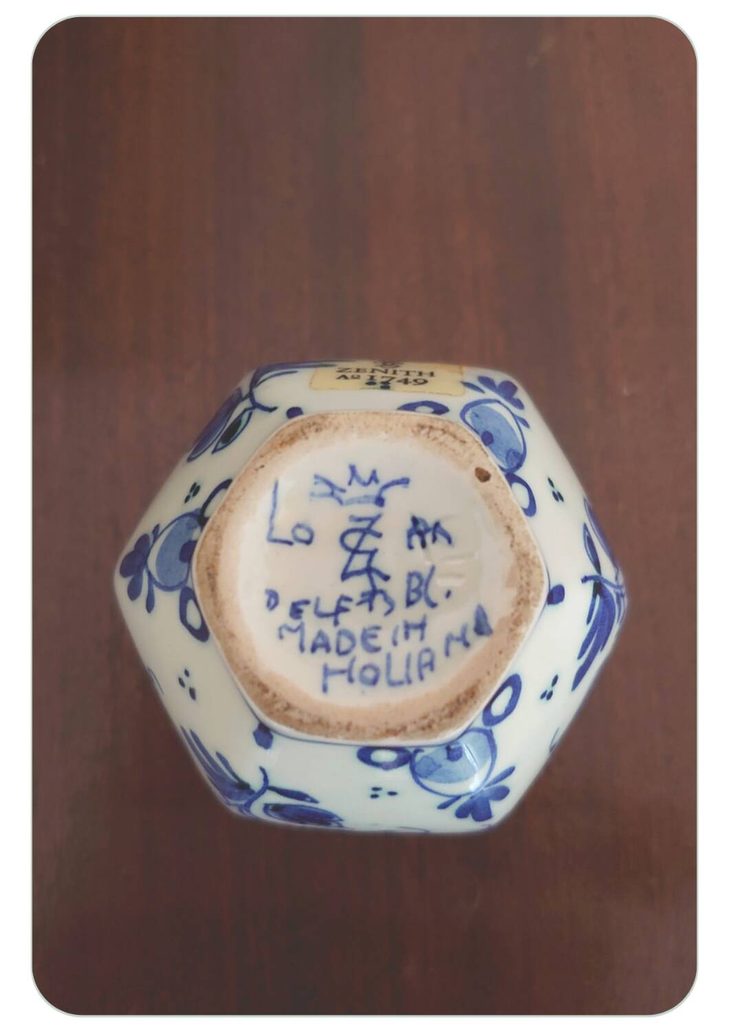 Vase Zénith bleu de Delft