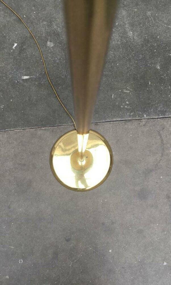 Vintage German floor lamp in Hollywood Regency style made of brass by Doria Leuchten, 1970s.