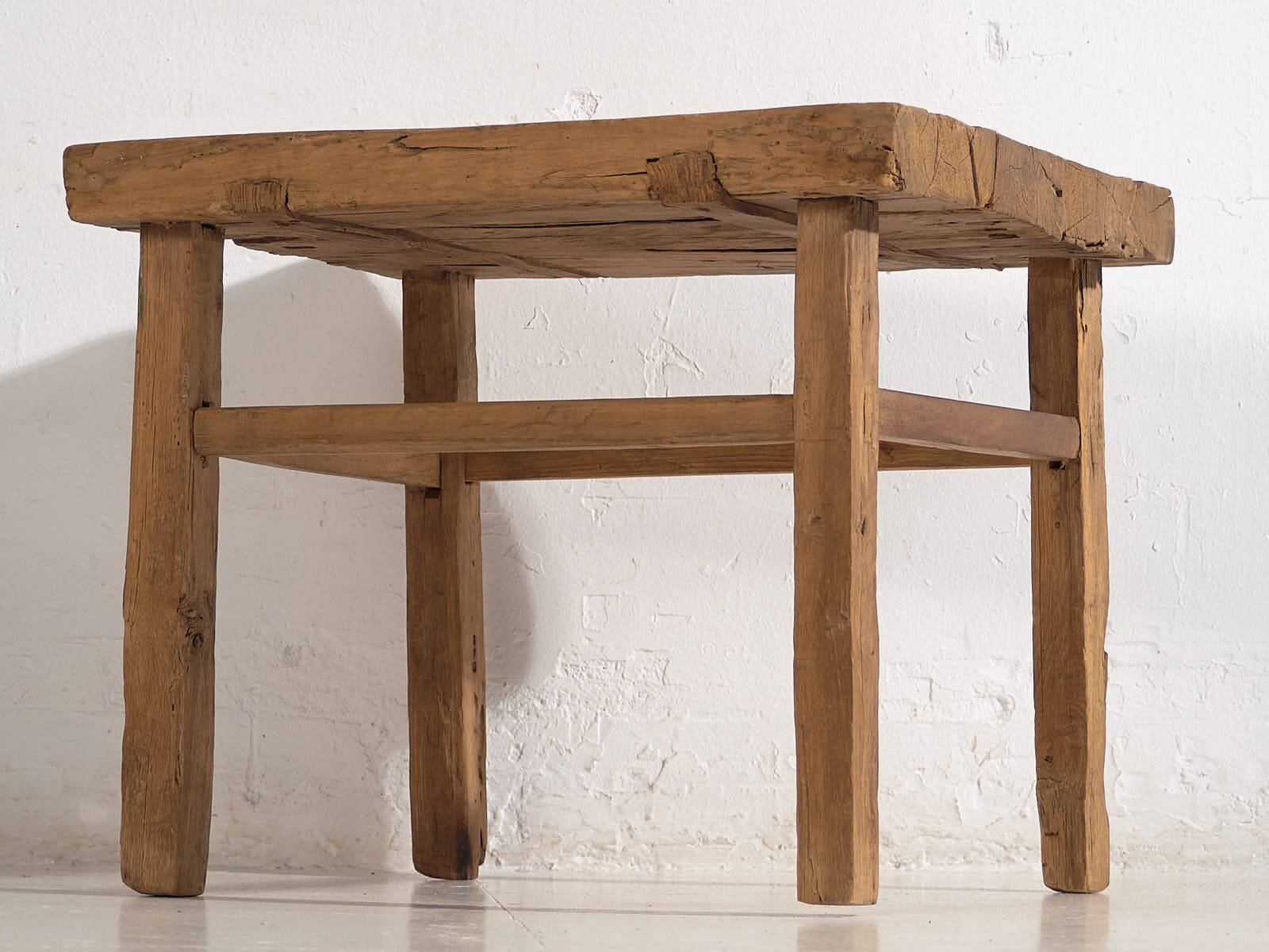 Antique square side table (c.1920) #9