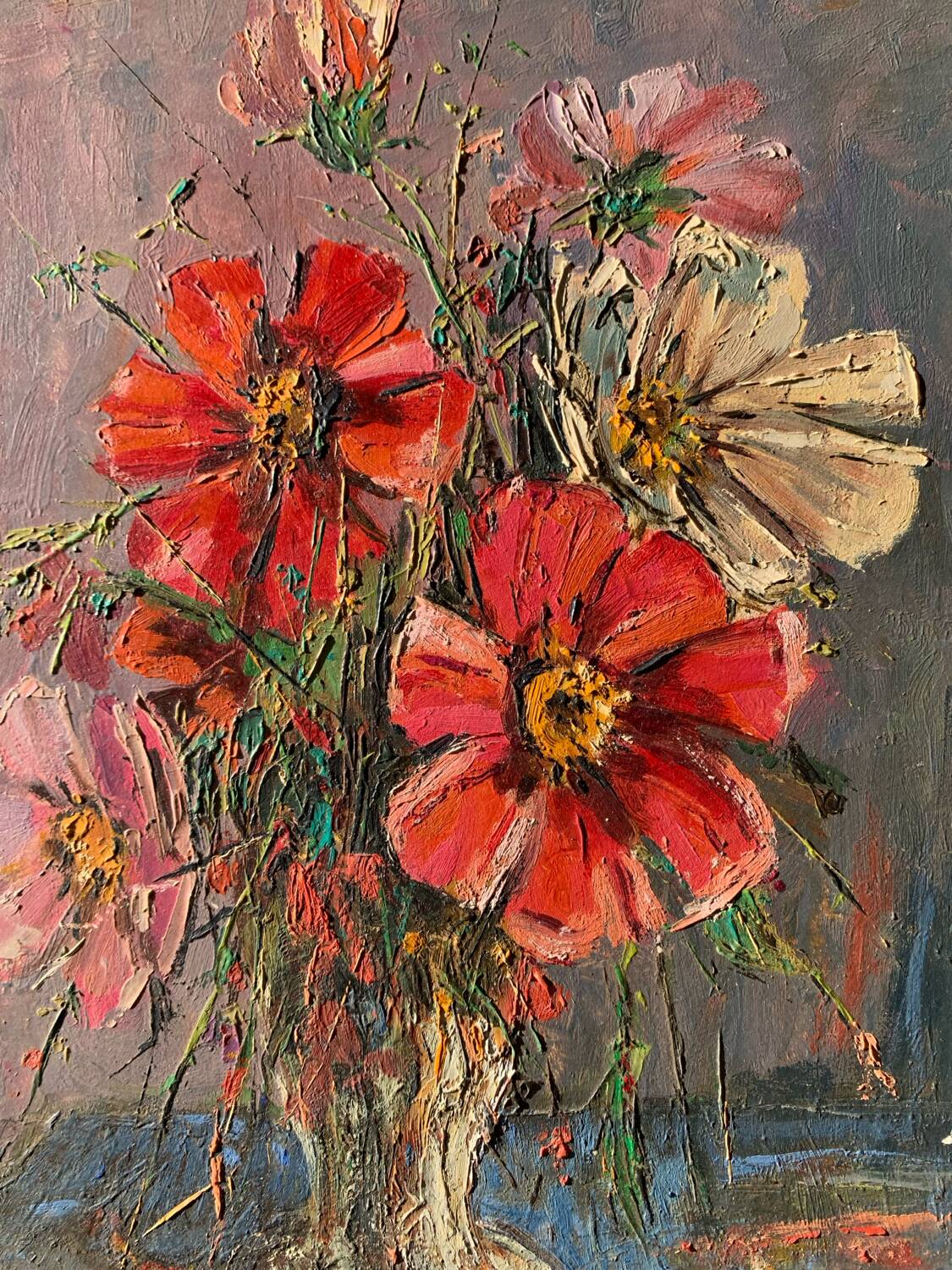Old oil painting on panel
