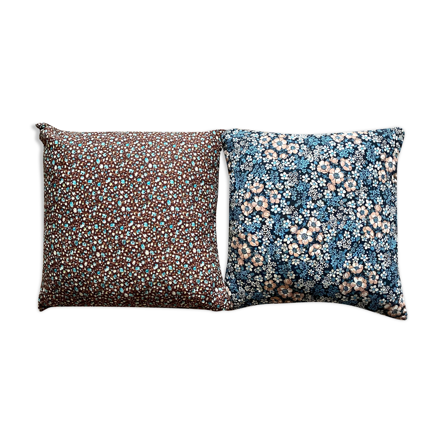 2 vintage floral cushions
