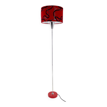 Lampadaire chromé du milieu du siècle, restauré, Tchécoslovaquie